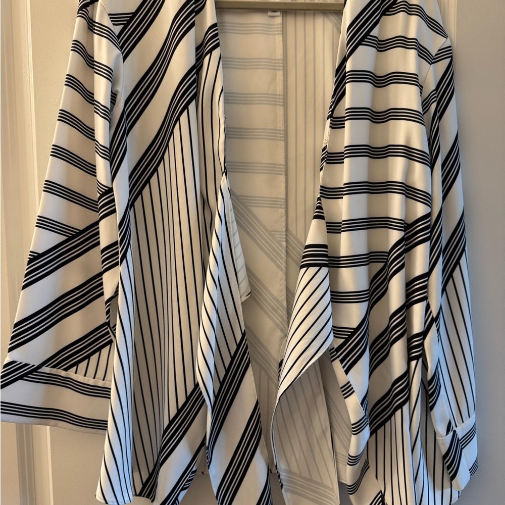 Striped Black and White Women's Top